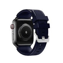 알피나케이스 애플워치 와이드 실리콘 밴드 스트랩 (42/44mm 호환 가능), 미드나잇 블루