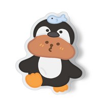 리지아니 파자마둥둥 투명 아크릴 스마트 휴대폰 거치대, 펭귄, 1개