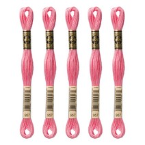 브랜드얀 DMC 자수실 25번사 5p, 957번, 8m, 5개