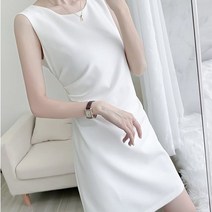 묘먀미 깔끔 무지 민소매 미니 원피스 MMM434