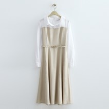 로엠 셔츠 매칭 뷔스티에 원피스 RMOWC37RT6