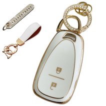 루루형제 쉐보레 키케이스 + 번호키링 + 가죽스트랩 세트, 크림화이트, AC-01