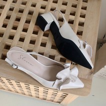 르본디 수제 펌프스 스틸레토 슬링백 4cm