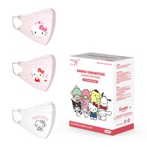 어린숨 엣지 산리오 아트심볼 컬러 마스크 대형, 30개입, 1개, 헬로키티