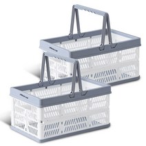 어반카 차량용 폴딩 트렁크 정리 바스켓 2p, 화이트