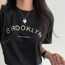 아델모아 여성용 브루클린 나염 텐셀 반팔 티셔츠