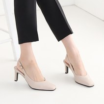 멜팅나인 여성용 직사각굽 슬링백힐 7cm BB7008