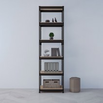 스피드랙 조립식 철제 앵글 선반 6단, 블랙