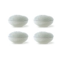 광주요 백자 백화용문 종지 4조, 청백빛, 8개