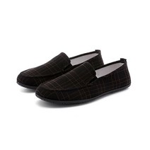 더플로우 따뜻한 모직 체크 슬립온