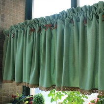 미니 리본 레이스 하프커튼