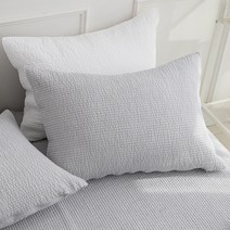 지베딩 모히또 인견 베개커버 + 베개솜, 그레이
