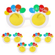 파티해 생일 풍선 안경, 혼합색상, 4개