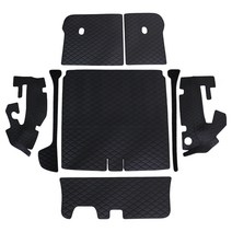 차팡 차량용 SS 트렁크 + 도어 매트 풀세트, 기아 EV6 2021년형, 블랙 + 블랙