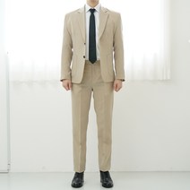 디엘크리 남성용 빅사이즈 캐주얼 정장 자켓 + 바지 세트