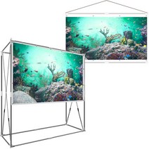 제일피엘엠 투인원 스크린 SQ 80 178 x 100 cm + 사각스탠드 + 벽걸이형 프레임 + 가방 세트