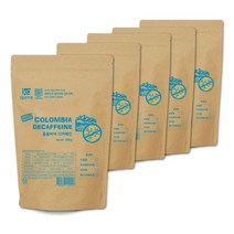 일킬로커피 콜롬비아 디카페인 5p, 홀빈(분쇄안함), 334g