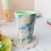 라이스 유아용 덴마크 롱 컵 480ml, 퍼플 빅플라워, 1개