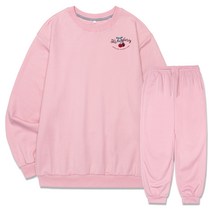 디엘크리 남성용 슈루즈베리 스몰로고 맨투맨 조거트레이닝 세트