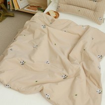 아솜느 순면 100수 캐릭터 유아 자수 차렵이불, 베이지바탕코알라