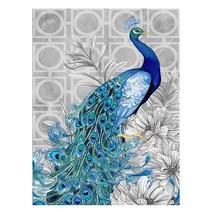 케이엠엘리 5D 원형 보석십자수 DIY 세트 20 x 30 cm, 공작새, 1세트