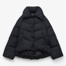 미쏘 여성용 빅카라 숏 푸퍼 점퍼