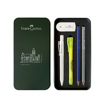 파버카스텔 필기구 그립 샤프 기프트 세트, 코코넛 밀크(샤프), 랜덤발송(텍스트라이너 38, 연필, 지우개), 1세트