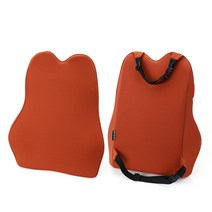 카템 감탄 3D 메모리폼 차량용 등쿠션 + 더스트백, 브라운, 2개