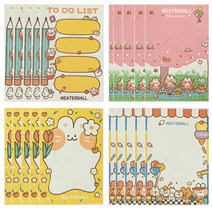 OON 오늘의 고양이 캐릭터 팬시 메모지 4종 세트, a타입, b타입, c타입, d타입, 100세트