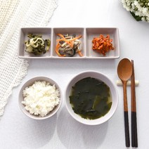프렐류드 크리미 1인 혼밥세트 3p, 인디핑크, 공기 + 대접 + 세칸나눔찬기