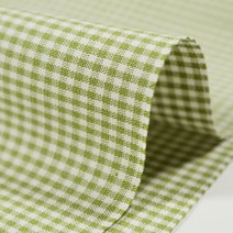 슈슈룸 선염체크 원단 천 패브릭 SH-256, 그린B