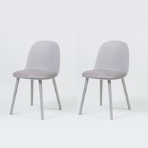 모션퍼니쳐 쿠셔닝 튤립 체어 2p, 님부스 그레이