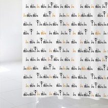 수풀 샤워 커튼 북유럽 스타일 sc387 L 1800 x 1880 mm + 스테인리스 고리 12p + 화이트 커튼봉 풀세트, 1세트, 멀티(혼합)컬러