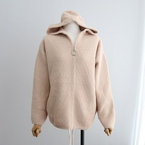 이얀 부드러운 촉감 후드 퍼 임산부 자켓