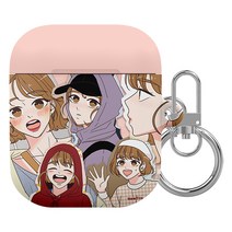 취향저격 그녀 에어팟 1 2 호환 슬림 케이스, 콜라주 해닮