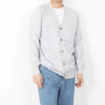 남성용 6컬러 슬림 베이직 기본 브이넥 니트가디건