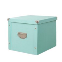 템플라이 접이식 폴딩박스 옷 장난감 수납 정리함, 민트, 1개