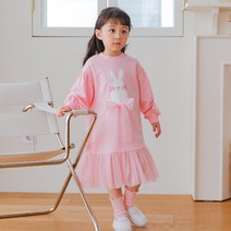 라라아망 여아용 토끼리본 원피스