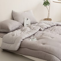 퓨어슬립 보들보들 라떼 모달 호텔식 점프 차렵이불 + 누빔패드 + 베개커버