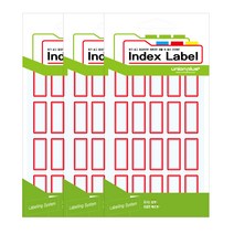 유니온플러스 일반견출지 15 x 33 mm UL-2214 18p, 적, 3개