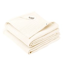 BIBS 유아용 무슬린 커들 클로스 담요 2p, 아이보리