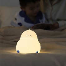 레나에너지 LED 충전식 무선 말랑이 실리콘 무드등, 뚱땡이