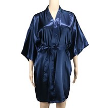 마켓피오 아메리칸 숏 새틴 샤워가운, 네이비, 1개