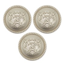 동대문단추왕 금속 단추 모리얼 25mm, 25mm / 3개, 골드버닝, 1개