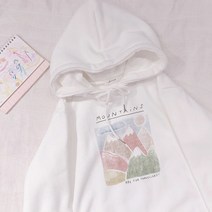 클리어 퓨어 마운틴 젤리 임산부 루즈핏 후드티