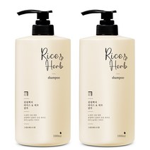 살림백서 라이스 앤 허브 샴푸 그린포레스트향, 1000ml, 2개