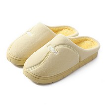 거실 사무실 심플 보온 실내화, Yellow