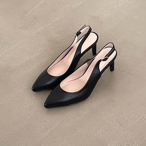 여성용 아일리시 스틸레토 슬링백힐 7cm