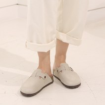 슈벨 여성용 가죽 쿠션 버클 슬리퍼 보스톤