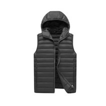 남성용 크로스보더 후드 면 패딩 조끼